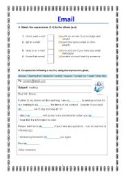 English Worksheet: Email