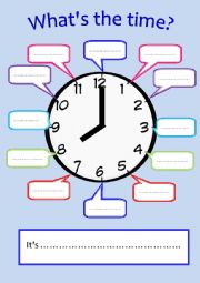 English Worksheet: Blank clock