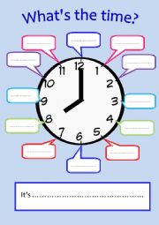 English Worksheet: Blank clock