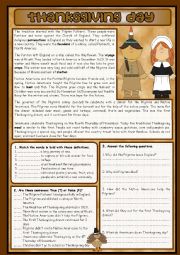 English Worksheet: THANKSGIVING DAY