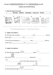 English Worksheet: Rooms and furniture