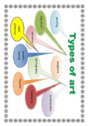 English Worksheet: Types of art