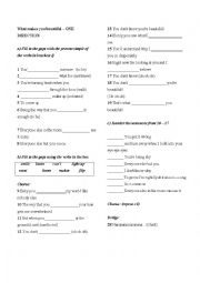 English Worksheet: What makes you beautiful - One Direction