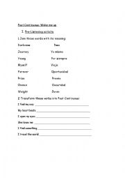 English Worksheet: Past Continuous - Wake me Up