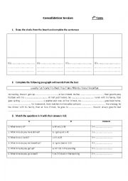 English Worksheet: How do you spend your day? (7th form worksheet)