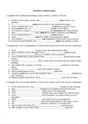 English Worksheet: Second Conditional