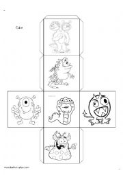 English Worksheet: Monsters cube