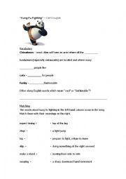 English Worksheet: Kung Fu Fighting