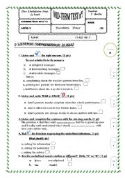 Mid-term test 1    Tunisian 9th form sts