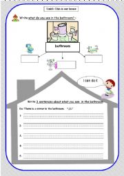 English Worksheet: bathroom 