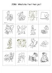 English Worksheet: whats his job?