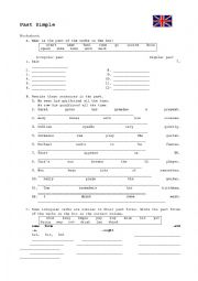 English Worksheet: Past Simple worksheet