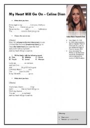 English Worksheet: Celine Dion