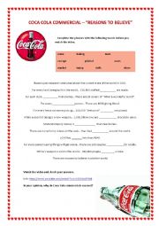 English Worksheet: Coca-Cola Commercial 