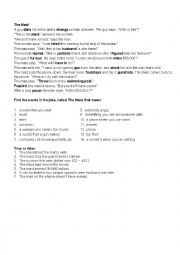 English Worksheet: the maid