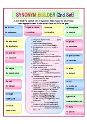 Synonym Builder (Formal vs Informal wordpairs) (2nd Set)