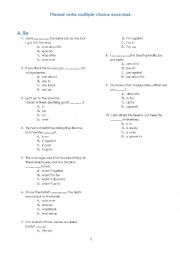 Phrasal Verbs Multiple Choice Exercises