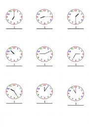 English Worksheet: Telling the time