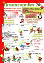 Christmas comparatives 2 - with key