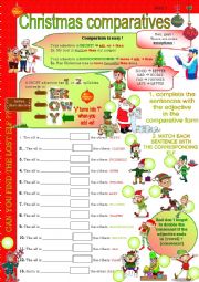 Christmas comparatives 1 - with key