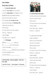 English Worksheet: a very nice song to warm up waether vocabulary