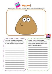 English Worksheet: My Pou