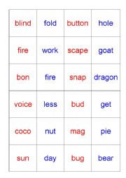 English Worksheet: Compound Word Remix