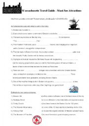 English Worksheet: Boston - video