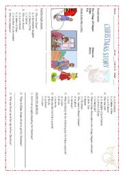 English Worksheet: Christmas Story