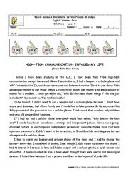 English Worksheet: 9th form test