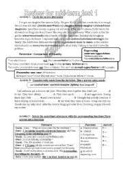 English Worksheet: Review 