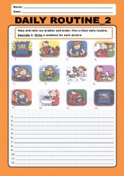 English Worksheet: Daily Routine - Simple Present_2
