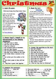 English Worksheet: Christmas