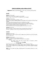 English Worksheet: Creative Writing and Adverbs