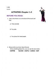 English Worksheet: Dracula