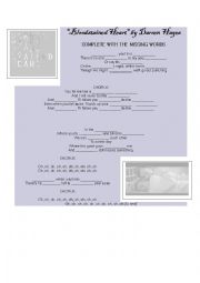 English Worksheet: Bloodstained Heart - Darren Hayes