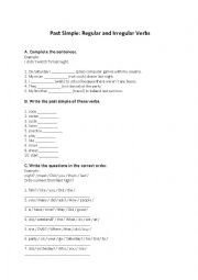 English Worksheet: Past Simple