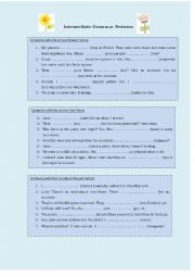 English Worksheet: Intermediate Grammar Revision