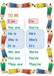 English Worksheet: TO BE