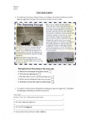 English Worksheet: Test Simple Past