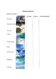 English Worksheet: Extreme Sports Experiences with Present Perfect Progressive