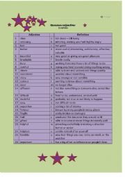 English Worksheet: Common adjectives 3  (alive to important)