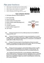 English Worksheet: Types of business companies