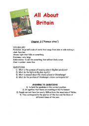All About Britain activities chapter 3