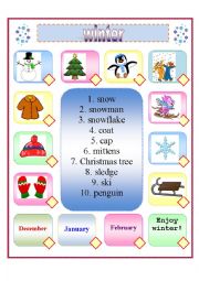 English Worksheet: Winter