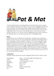 English Worksheet: Pat and Mat