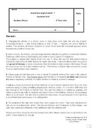 English Worksheet: End- of -Term   test N1 for bac students