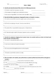 English Worksheet: TENSES