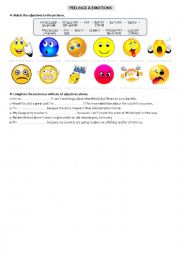 English Worksheet: Feelings and emotions