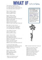 English Worksheet: WHAT IF - FIVE FOR FIGHTING